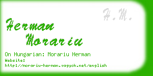 herman morariu business card